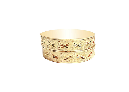 Gold Plated | Diamond Cut Bangles